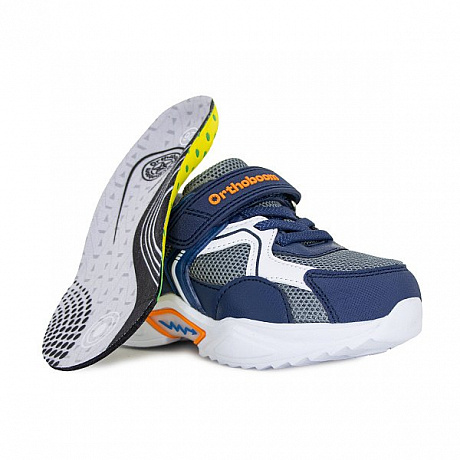 Кроссовки ортопедические Ортобум для мальчиков 33223-26 сине-серые. Изображение 4 из 6