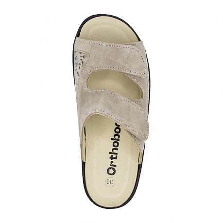 Сабо ортопедические Ортобум женские 20037-02 бежевые с принтом. Изображение 4 из 7