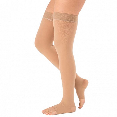 Чулки компрессионные Evolution 1 класс компрессии ТК.930 с открытым носком стандартные. Изображение 2 из 5