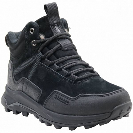 Кроссовки Strobbs с мехом женские F8355-3 черные. Изображение 2 из 2